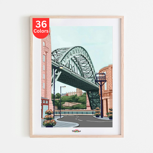 Tyne Bridge, Newcastle | Paint by Numbers Kit | DIY Cityscape Art | Perfect for Home Decor