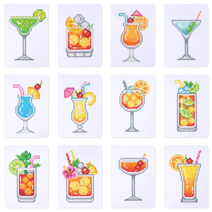 Mini Diamonds Painting 12 sets - Cocktails Edition