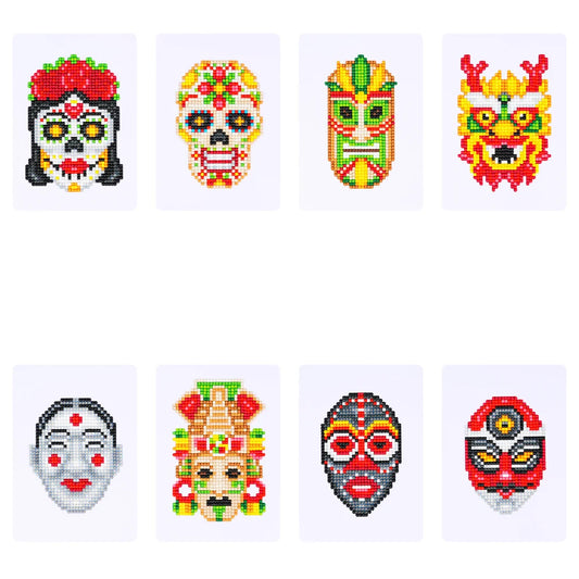 Mini Diamonds Painting 8 sets - Masks Edition