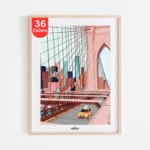 Brooklyn Bridge and Cityscape Paint by Numbers Kit