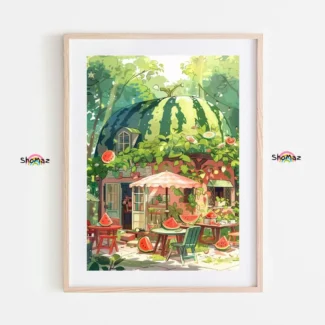 Charming Watermelon-Themed Cottage Paint by Numbers Kit