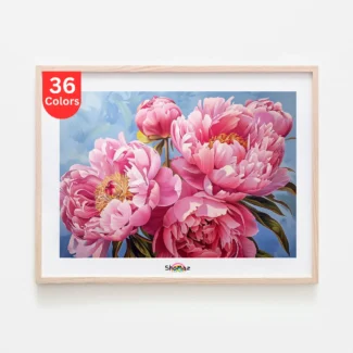Elegant Pink Peonies Paint by Numbers Kit