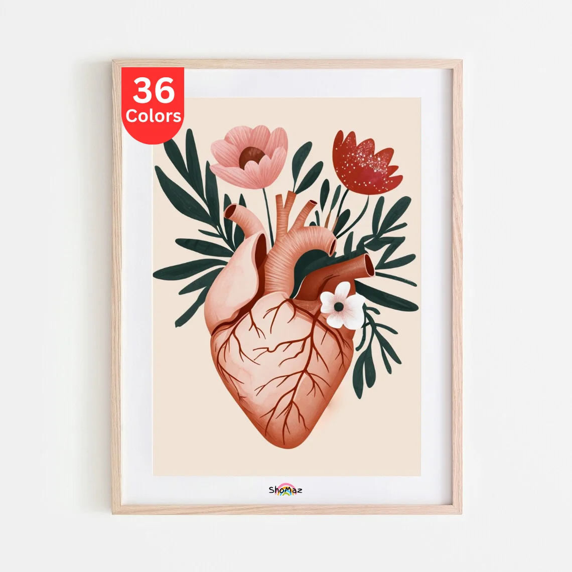 Floral Heart Paint by Numbers Kit