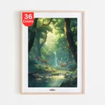 Lush Waterfall Forest & Deer Paint by Numbers Kit