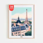 Paris Rooftops and Eiffel Tower Paint