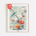 Pastel Floral and Bird Paint