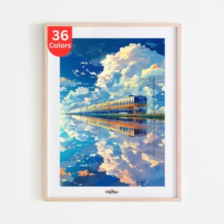 Reflective Train Journey Paint by Numbers Kit
