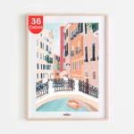 Venetian Canal Bridge Paint by Numbers Kit