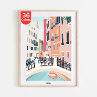 Venetian Canal Bridge Paint by Numbers Kit