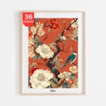 Vibrant Floral and Bird Paint by Numbers Kit