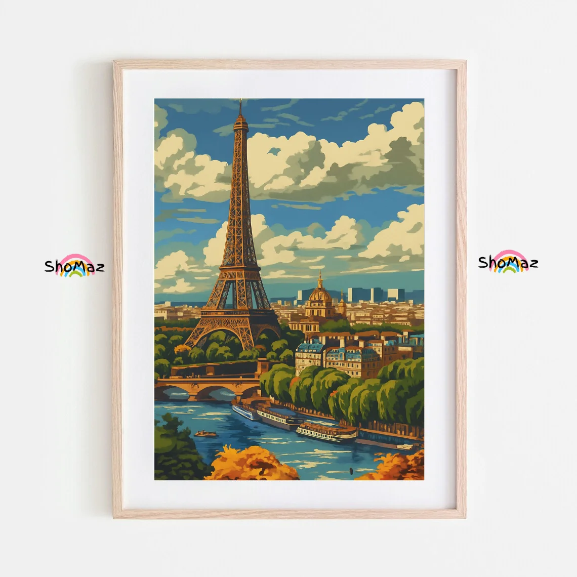 Vintage Paris Eiffel Tower Paint by Numbers Kit
