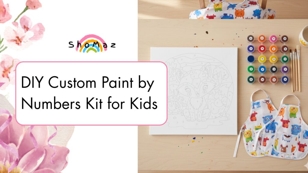 diy custom paint by numbers kit for kids